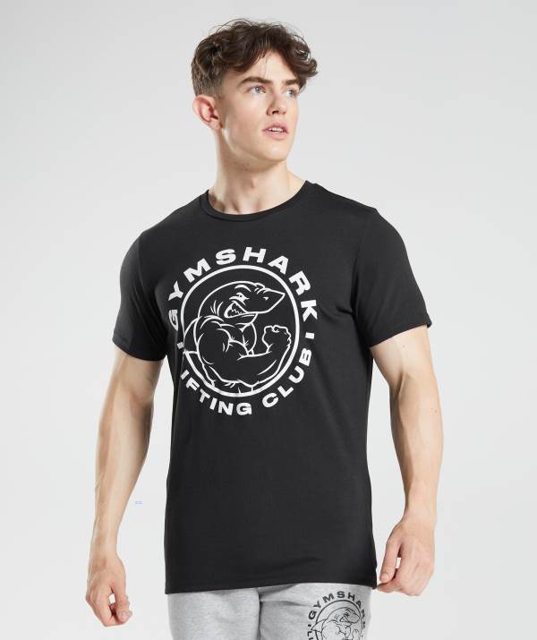 Panske Tricka Gymshark Legacy Čierne | CB6872941